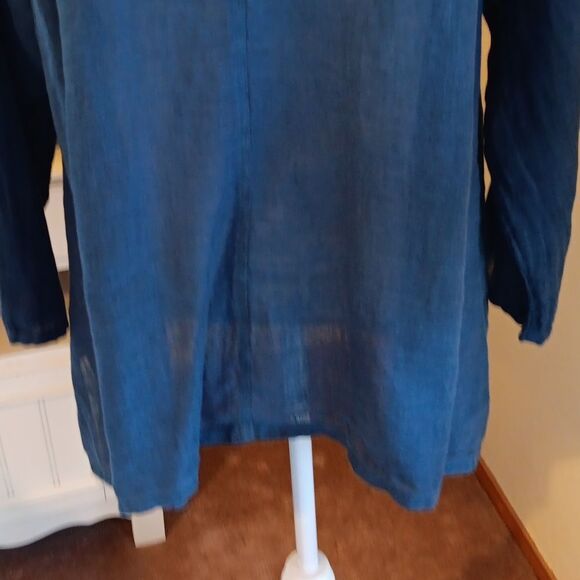 Kleen Linen Long Sleeve Tunic. Cottagecore. Lagenlook - Picture 7 of 11